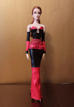 Load image into Gallery viewer, Color block strapless gown