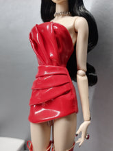 Load image into Gallery viewer, Strapples draped mini dress for Integrity toys dolls