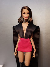 Load image into Gallery viewer, Satin mini Dress with long strap top and chain, for Integrity toys dolls or barbie