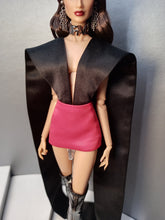 Load image into Gallery viewer, Satin mini Dress with long strap top and chain, for Integrity toys dolls or barbie