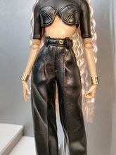 Load image into Gallery viewer, Faux leather wide leg pants with front tucks for Integrity toys dolls