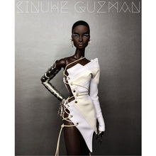 Load image into Gallery viewer, assymetrical lace up dress for fashion royalty dolls