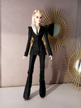 Load image into Gallery viewer, Power suit set with detachable lapel for fashion royalty dolls or barbie (specify on a message on your order)