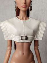 Load image into Gallery viewer, crop top "the it handbag" with metallic front buckle