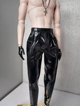 Load image into Gallery viewer, black men pleated patent pants