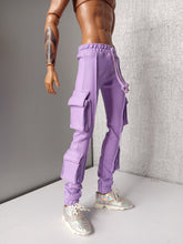 Load image into Gallery viewer, men skinny track cargo pants