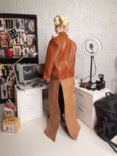 Load image into Gallery viewer, Oversize long coat in  faux leather, color block or all one color
