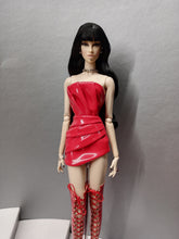 Load image into Gallery viewer, Strapples draped mini dress for Integrity toys dolls
