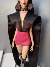 Load image into Gallery viewer, Satin mini Dress with long strap top and chain, for Integrity toys dolls or barbie
