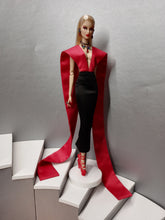 Load image into Gallery viewer, Satin midi dress with long top straps and chain, for Integrity toys dolls or barbie
