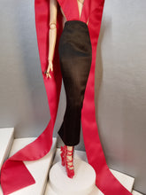 Load image into Gallery viewer, Satin midi dress with long top straps and chain, for Integrity toys dolls or barbie
