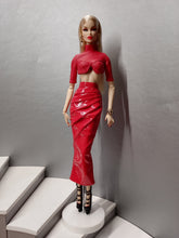 Load image into Gallery viewer, Midi draped pencil skirt for Integrity toys dolls or barbie

