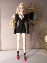 Load image into Gallery viewer, Power suit set with detachable lapel for fashion royalty dolls or barbie (specify on a message on your order)
