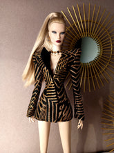 Load image into Gallery viewer, Power suit set with detachable lapel for fashion royalty dolls or barbie (specify on a message on your order)
