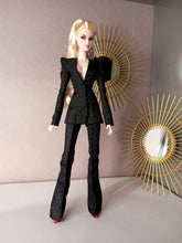 Load image into Gallery viewer, Power suit set with detachable lapel for fashion royalty dolls or barbie (specify on a message on your order)
