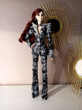 Load image into Gallery viewer, Power suit set with detachable lapel for fashion royalty dolls or barbie (specify on a message on your order)
