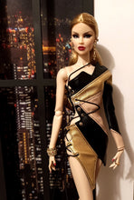 Load image into Gallery viewer, assymetrical lace up dress for fashion royalty dolls
